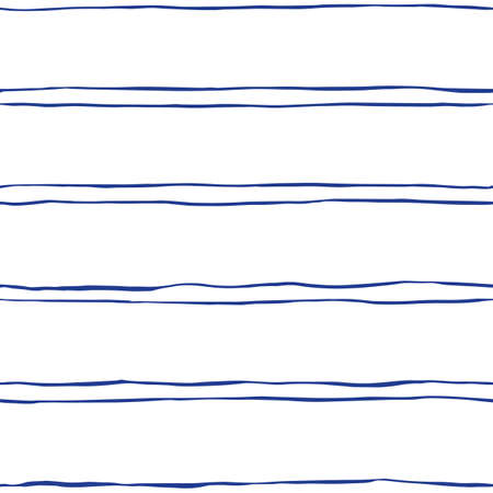 Ink doodle wave stripes seamless pattern. Hand drawn lines repeat background with lines painted with a pen. For fabric, wrapping, invitations, card, scrapbooking or wallpaper.のイラスト素材