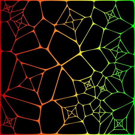 Art abstract geometrical background with black fill polygonal blocks and gradient web.  Vector illustrationのイラスト素材