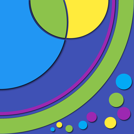 Geometrical background in a modern material design style with a pieces of paper. Abstract illustration.  Vector illustrationのイラスト素材