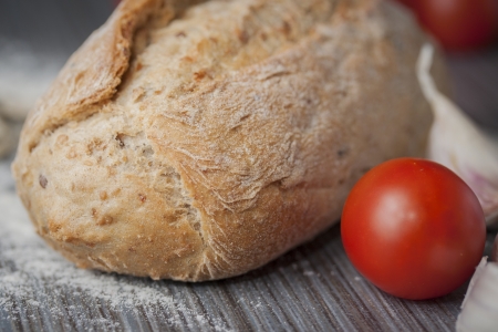 Cluoseup picture of the fresh baked crispy rollの写真素材