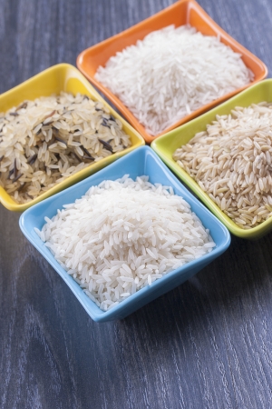 Close up photo of food ingredients - staple food - a bowls full of a rice.の写真素材