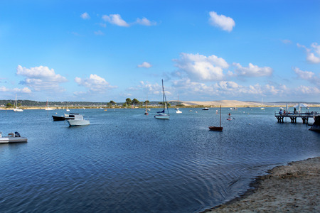 A lot boats on the seaの写真素材