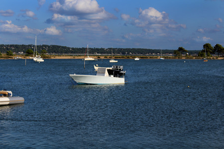 A lot boats on the seaの写真素材