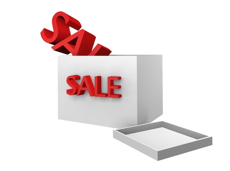 Open Sale Box の写真素材