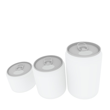 can with isolated on white の写真素材