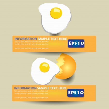 Fried egg banner,Vector のイラスト素材
