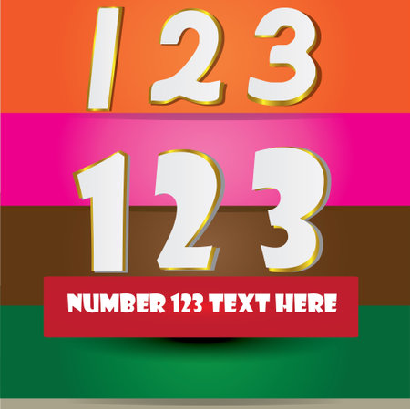 Header or Banner Design - Numbers のイラスト素材