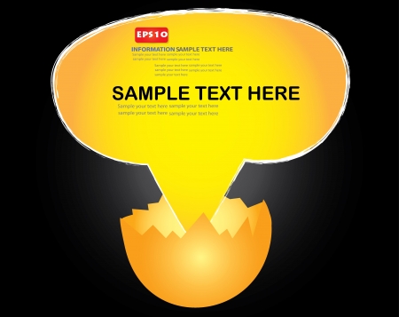 Speech bubble and egg,Vector のイラスト素材
