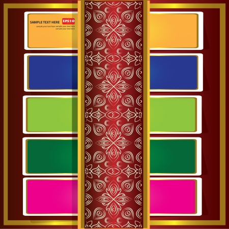 Colorful card and pattern background for text,Vector のイラスト素材