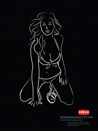 Sexy drawingのイラスト素材