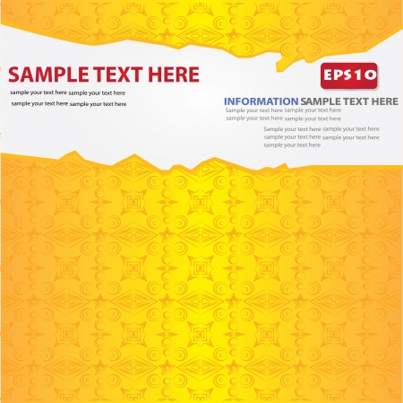 Yellow pattern,and blank for textのイラスト素材