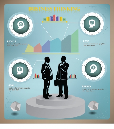 Brain thinking,business concept,info graphics,vector のイラスト素材