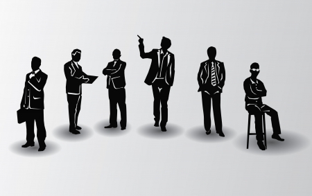 Business peoples on white background,vector のイラスト素材