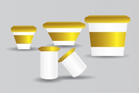 Package,gold blank for text,vectorのイラスト素材