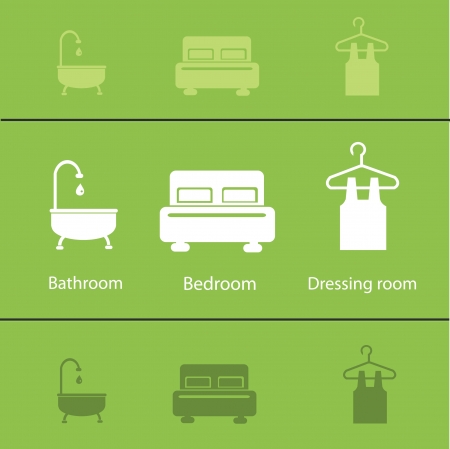 Bedroom icon,vectorのイラスト素材