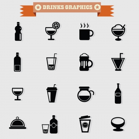 Drinks icon set,vector のイラスト素材