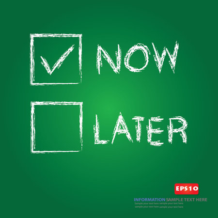 Now and later drawingのイラスト素材