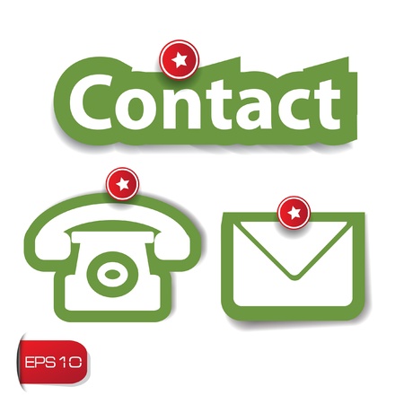Contact sign,vectorのイラスト素材