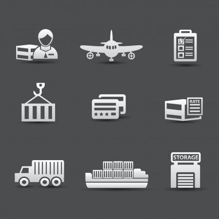 Logistics and transport universal iconsのイラスト素材