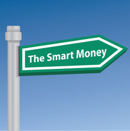 The smart money signpostのイラスト素材