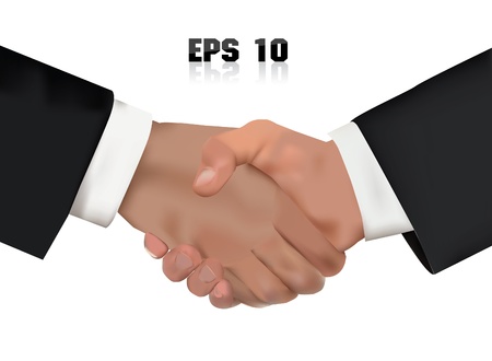 Hand shake,Business conceptのイラスト素材