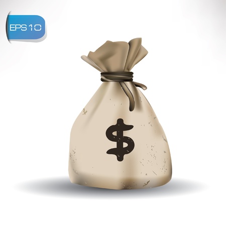 Money on white backgroundのイラスト素材