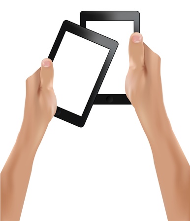 Mobile phone on white backgroundのイラスト素材