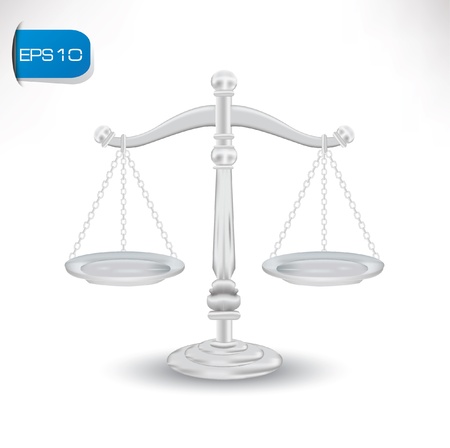 scales of justice on white backgroundのイラスト素材