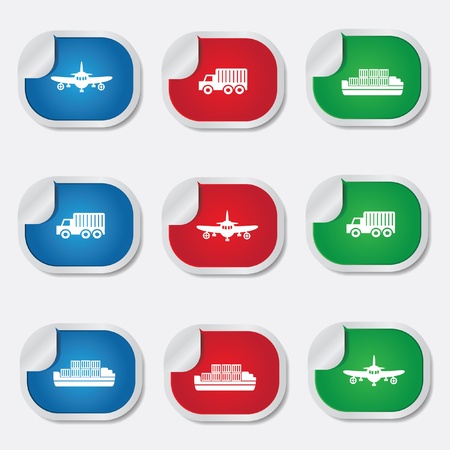 Transport iconsのイラスト素材