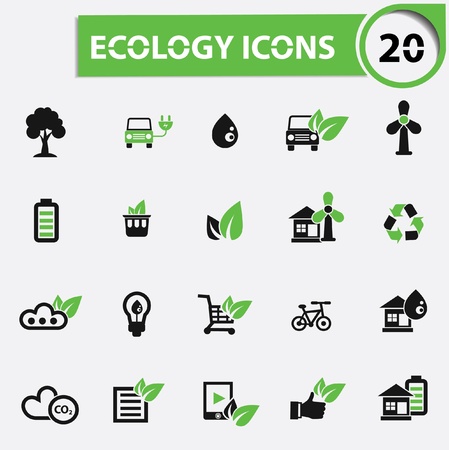 Ecology,Natural energy icons,vectorのイラスト素材