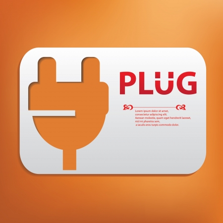 Plug symbol,blank for textのイラスト素材