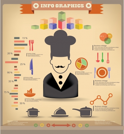 Cooking information graphicsのイラスト素材