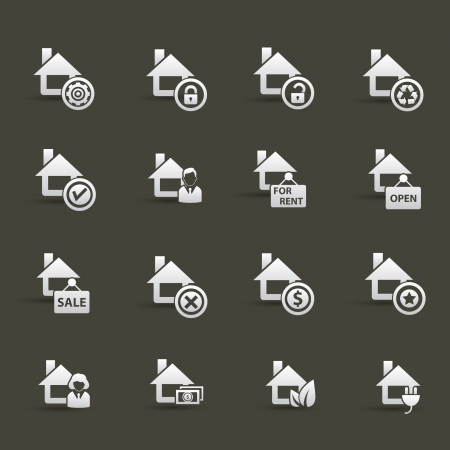 House iconsのイラスト素材