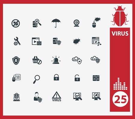 Virus computer icons,vectorのイラスト素材