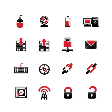 Networking icons on white background,vectorのイラスト素材