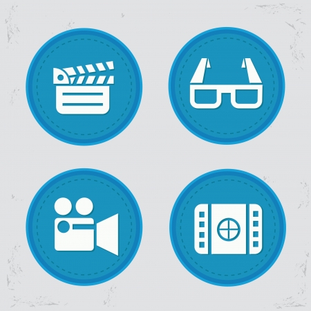 Film and movie icons,vectorのイラスト素材