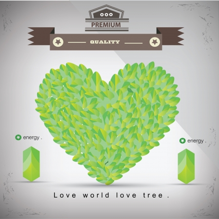 Heart ,Ecology concept,Love world love tree,vectorのイラスト素材