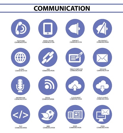 Communication and Social icons,vectorのイラスト素材