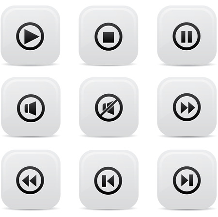 Audio buttons のイラスト素材