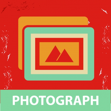 Photo symbol,vintage style,vectorのイラスト素材