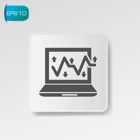 Computer analysis button,vectorのイラスト素材
