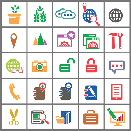 Modern Website   marketing icons,Colorful version,vectorのイラスト素材
