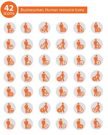 Human resource iconsのイラスト素材