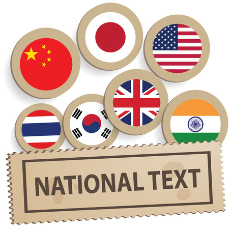 National Flags iconsのイラスト素材