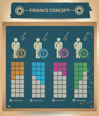 Finance Charts infographicsのイラスト素材