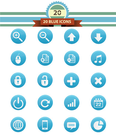 Website icons buttons on white background,vectorのイラスト素材
