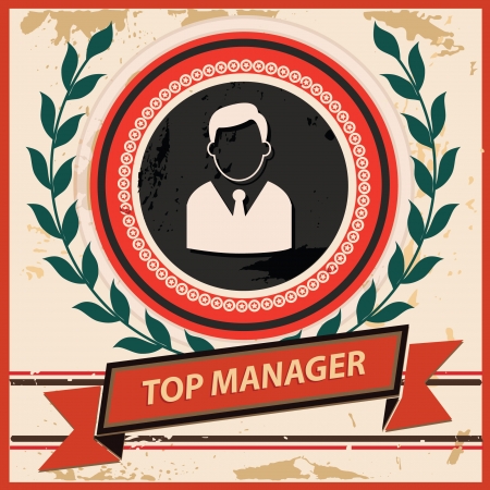 Businessman symbol,Vintage style,vectorのイラスト素材