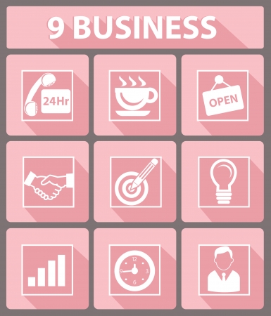 9 Business concept,Pink version,vectorのイラスト素材