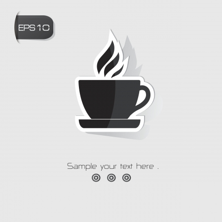 Coffee symbol,Black version,vectorのイラスト素材
