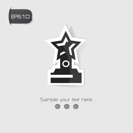Trophy symbol,Black version,vectorのイラスト素材